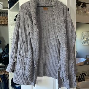 Chunky grey cardigan